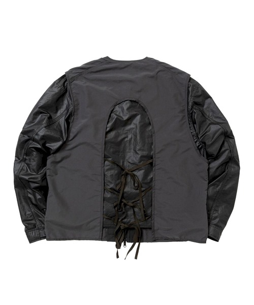 meanswhile（ミーンズワイル）の「Paper Touch Reversible 4Way JKT（MA-1・メンズ・ネイビー/ベージュ/ブラック・3(L)/2(M)）」の19枚目の写真