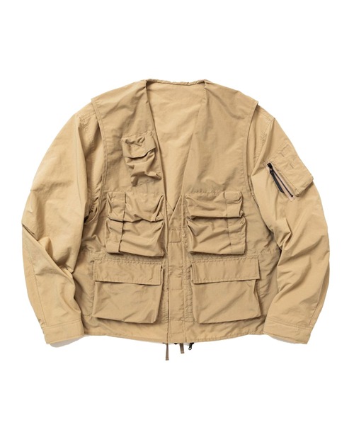 meanswhile（ミーンズワイル）の「Paper Touch Reversible 4Way JKT（MA-1・メンズ・ネイビー/ベージュ/ブラック・3(L)/2(M)）」の4枚目の写真