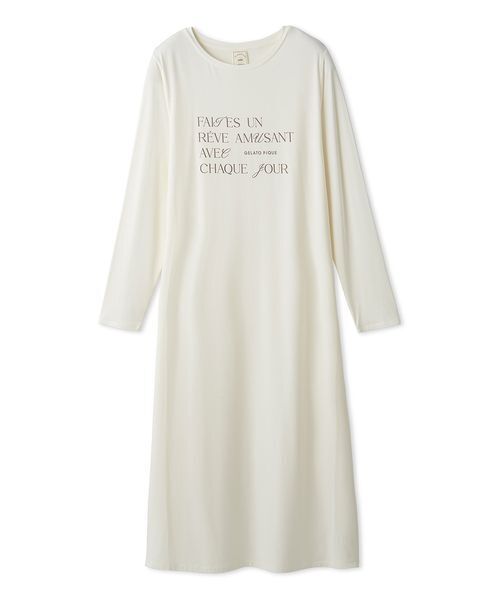 フェミニンレーヨンロゴワンピース（ルームウェア/パジャマ）｜gelato