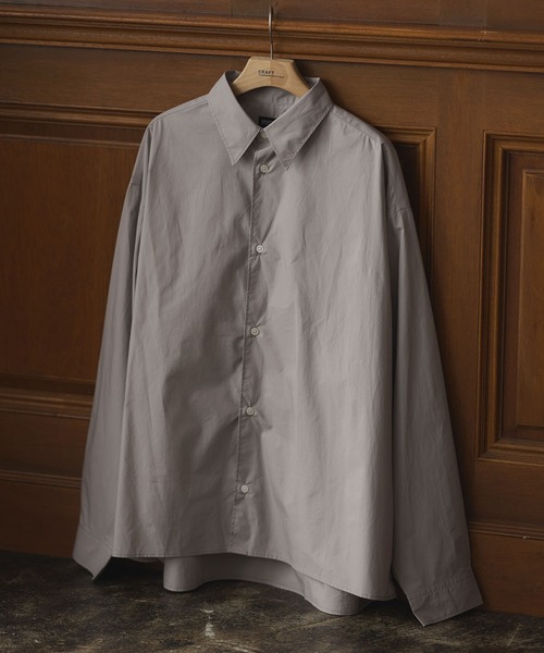 CRAFT STANDARD BOUTIQUE(クラフトスタンダードブティック)の「ショート丈ブロードシャツ(シャツ/ブラウス・メンズ・ホワイト/ブルー/チャコールグレー/グレー/ブルー系その他6・M/L/S)」の4枚目の写真