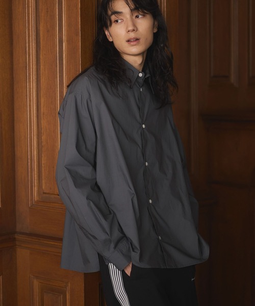 CRAFT STANDARD BOUTIQUE(クラフトスタンダードブティック)の「ショート丈ブロードシャツ(シャツ/ブラウス・メンズ・ホワイト/ブルー/チャコールグレー/グレー/ブルー系その他6・M/L/S)」の3枚目の写真