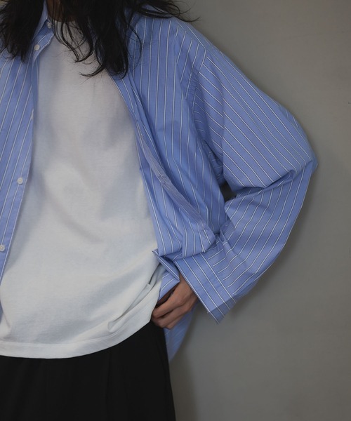 CRAFT STANDARD BOUTIQUE(クラフトスタンダードブティック)の「ショート丈ブロードシャツ(シャツ/ブラウス・メンズ・ホワイト/ブルー/チャコールグレー/グレー/ブルー系その他6・M/L/S)」の14枚目の写真