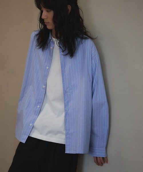 CRAFT STANDARD BOUTIQUE(クラフトスタンダードブティック)の「ショート丈ブロードシャツ(シャツ/ブラウス・メンズ・ホワイト/ブルー/チャコールグレー/グレー/ブルー系その他6・M/L/S)」の12枚目の写真