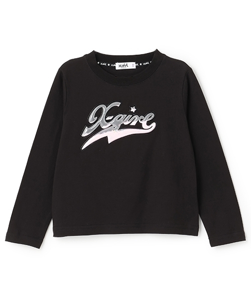 X-girl Stages(エックスガールステージス)の「【TBSドラマ フェイクマミー 着用アイテム】PVCロゴ長袖Tシャツ(Tシャツ/カットソー・キッズ・ライトブルー/オフホワイト/ブラック・110cm/140cm/130cm/120cm/100cm)」の3枚目の写真