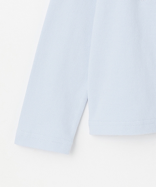 X-girl Stages(エックスガールステージス)の「【TBSドラマ フェイクマミー 着用アイテム】PVCロゴ長袖Tシャツ(Tシャツ/カットソー・キッズ・ライトブルー/オフホワイト/ブラック・110cm/140cm/130cm/120cm/100cm)」の7枚目の写真