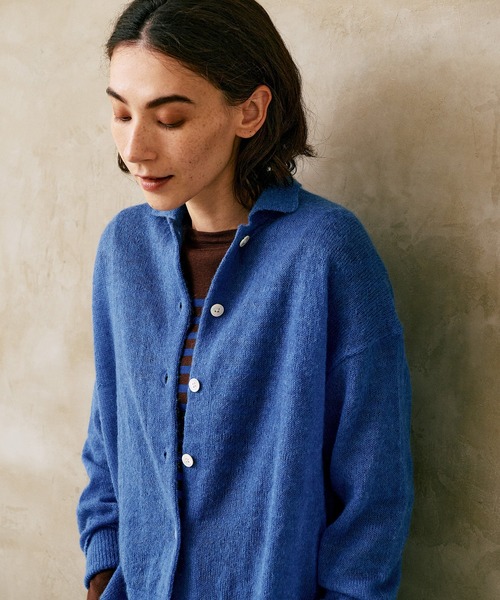 LA MARINE FRANCAISE（マリン フランセーズ）の「モヘアポロカーディガン（ニット/セーター・レディース・ベージュ/ネイビー/ブルー・FREE）」の11枚目の写真