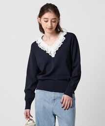 ユナイテッドアローズ　ネイビー チュニック 3513-119-1680 UNITED ARROWS green label relaxing｜デニム ティアード