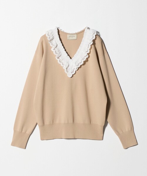 セール】スカラップ レース フリル ニット‐ウォッシャブル‐（ニット