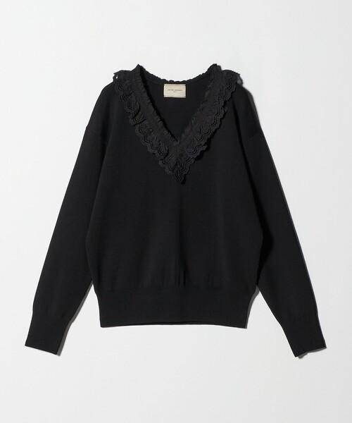 セール】スカラップ レース フリル ニット‐ウォッシャブル‐（ニット