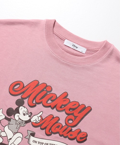 Disney(ディズニー)の「【DISNEY/ディズニー】ミッキーマウス 裏毛プリントスウェット(BIGシルエット)(スウェット・レディース・ダークグリーン/ピンク/ブラウン/グレー・MEDIUM/LARGE)」の20枚目の写真