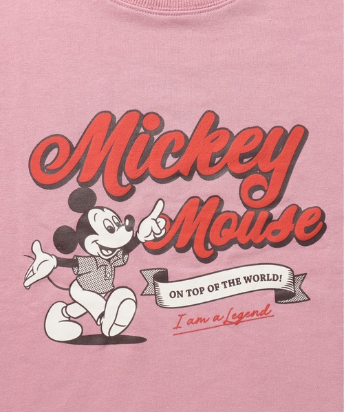 Disney(ディズニー)の「【DISNEY/ディズニー】ミッキーマウス 裏毛プリントスウェット(BIGシルエット)(スウェット・レディース・ダークグリーン/ピンク/ブラウン/グレー・MEDIUM/LARGE)」の22枚目の写真