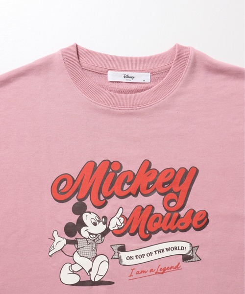 Disney(ディズニー)の「【DISNEY/ディズニー】ミッキーマウス 裏毛プリントスウェット(BIGシルエット)(スウェット・レディース・ダークグリーン/ピンク/ブラウン/グレー・MEDIUM/LARGE)」の21枚目の写真