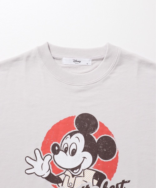 Disney(ディズニー)の「【DISNEY/ディズニー】ミッキーマウス 裏毛プリントスウェット(BIGシルエット)(スウェット・レディース・ダークグリーン/ピンク/ブラウン/グレー・MEDIUM/LARGE)」の14枚目の写真