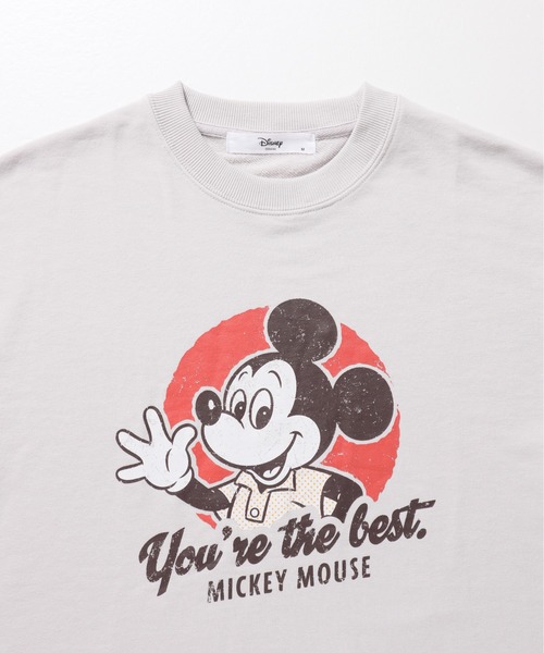 Disney(ディズニー)の「【DISNEY/ディズニー】ミッキーマウス 裏毛プリントスウェット(BIGシルエット)(スウェット・レディース・ダークグリーン/ピンク/ブラウン/グレー・MEDIUM/LARGE)」の16枚目の写真