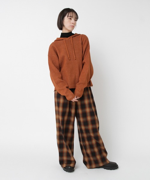 RNA-N（アールエヌエーエヌ）の「R4386 オンブレーチェックバギーパンツ（その他パンツ・レディース・ブラック/オフホワイト/ブラウン・FREE）」の20枚目の写真