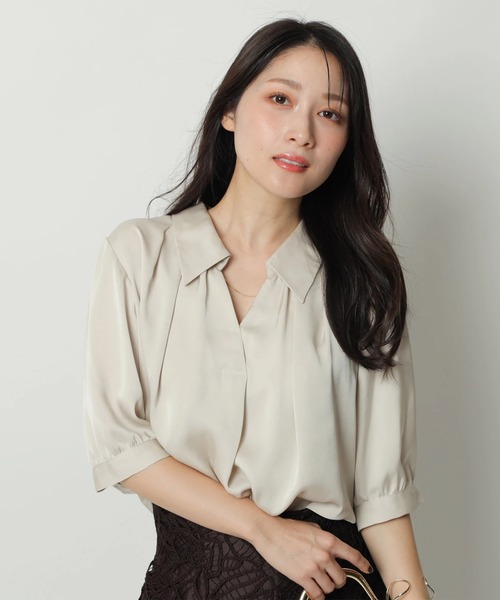 美品 アプワイザーリッシェ フロントチェーンブラウス Arpege story 美品 アプワイザーリッシェ フロントチェーンブラウス Arpege