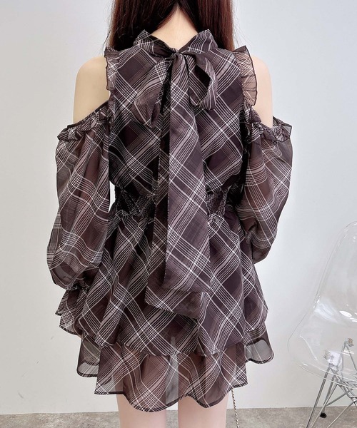 INGNI(イング)の「2Wayリボン肩あきワンピース(ワンピース・レディース・ブラック系/ブラウン系その他2/ブラック・M)」の20枚目の写真