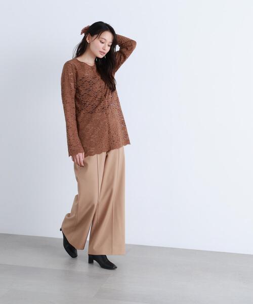 NATURAL BEAUTY BASIC（ナチュラルビューティーベーシック）の「◇【BLANC】レースブラウス（シャツ/ブラウス・レディース・オフホワイト/ブラウン・FREE）」の13枚目の写真