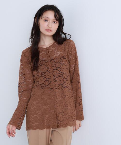 NATURAL BEAUTY BASIC（ナチュラルビューティーベーシック）の「◇【BLANC】レースブラウス（シャツ/ブラウス・レディース・オフホワイト/ブラウン・FREE）」の14枚目の写真