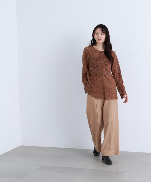NATURAL BEAUTY BASIC（ナチュラルビューティーベーシック）の「◇【BLANC】レースブラウス（シャツ/ブラウス・レディース・オフホワイト/ブラウン・FREE）」の15枚目の写真