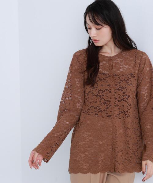 NATURAL BEAUTY BASIC（ナチュラルビューティーベーシック）の「◇【BLANC】レースブラウス（シャツ/ブラウス・レディース・オフホワイト/ブラウン・FREE）」の18枚目の写真
