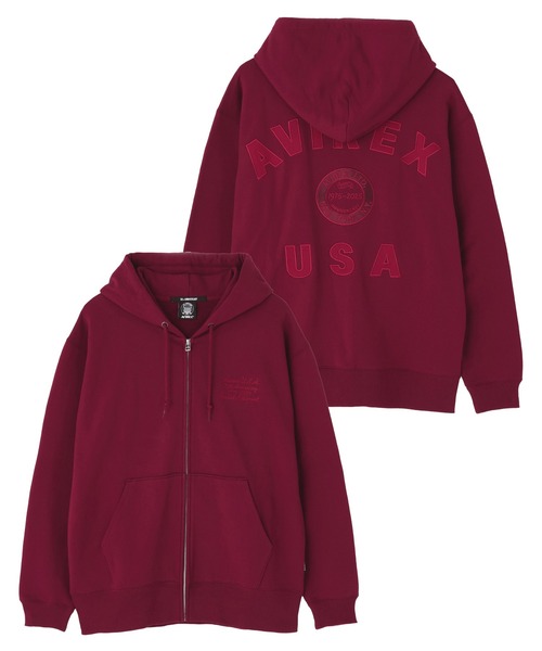 AVIREX（アヴィレックス）の「AVIREX 50th VARSITY PARKA / 50周年 バーシティー パーカー / アヴィレックス（パーカー・メンズ・チャコール/オフホワイト/エンジ・XX-LARGE/LARGE/MEDIUM/X-LARGE）」の3枚目の写真