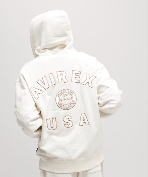 AVIREX（アヴィレックス）の「AVIREX 50th VARSITY PARKA / 50周年 バーシティー パーカー / アヴィレックス（パーカー・メンズ・チャコール/オフホワイト/エンジ・XX-LARGE/LARGE/MEDIUM/X-LARGE）」の5枚目の写真