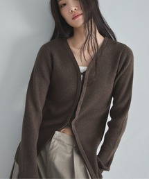 feepur（フェピュール）の「【ハンドウォッシャブル】リブニットVカーディガン（カーディガン/ボレロ）」