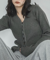 feepur（フェピュール）の「【ハンドウォッシャブル】リブニットVカーディガン（カーディガン/ボレロ）」