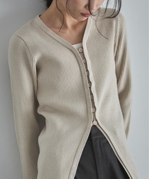 feepur | 【ハンドウォッシャブル】リブニットVカーディガン(カーディガン/ボレロ)