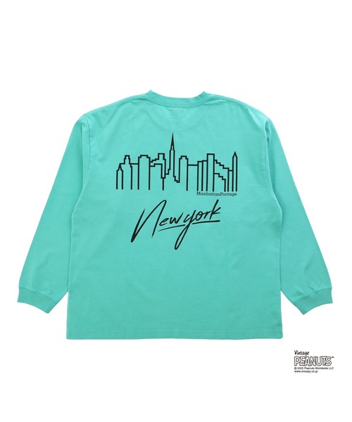 Manhattan Portage（マンハッタンポーテージ）の「L/S Print T-Shirt PEANUTS（Tシャツ/カットソー・メンズ・アイボリー/ターコイズブルー/チャコールグレー・SMALL/MEDIUM/LARGE/X-LARGE）」の8枚目の写真