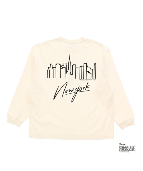 Manhattan Portage（マンハッタンポーテージ）の「L/S Print T-Shirt PEANUTS（Tシャツ/カットソー・メンズ・アイボリー/ターコイズブルー/チャコールグレー・SMALL/MEDIUM/LARGE/X-LARGE）」の9枚目の写真