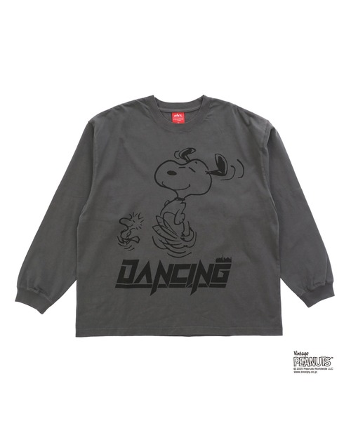 Manhattan Portage（マンハッタンポーテージ）の「L/S Print T-Shirt PEANUTS（Tシャツ/カットソー・メンズ・アイボリー/ターコイズブルー/チャコールグレー・SMALL/MEDIUM/LARGE/X-LARGE）」の7枚目の写真
