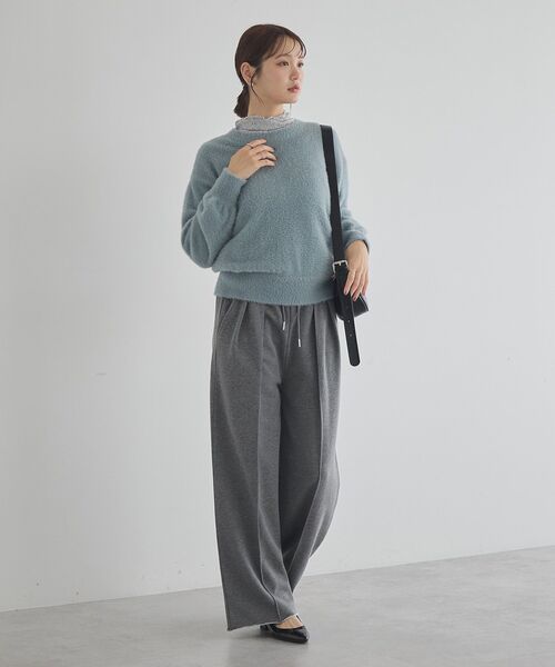 earth music&ecology（アースミュージックアンドエコロジー）の「センターシームタックスウェットパンツ（スウェットパンツ・レディース・チャコールグレー/ブラウン/ホワイト系その他・FREE）」の21枚目の写真