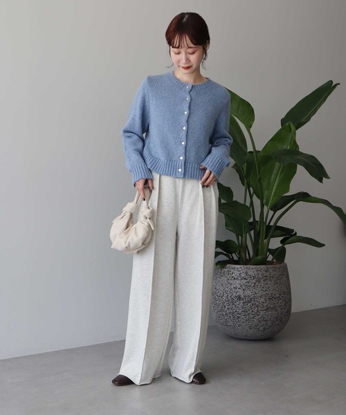 earth music&ecology（アースミュージックアンドエコロジー）の「センターシームタックスウェットパンツ（スウェットパンツ・レディース・チャコールグレー/ブラウン/ホワイト系その他・FREE）」の13枚目の写真