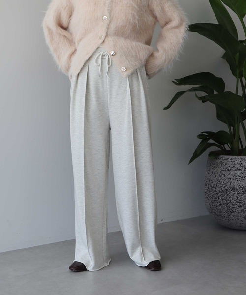 earth music&ecology（アースミュージックアンドエコロジー）の「センターシームタックスウェットパンツ（スウェットパンツ・レディース・チャコールグレー/ブラウン/ホワイト系その他・FREE）」の16枚目の写真