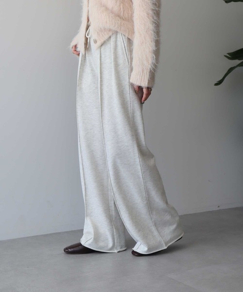 earth music&ecology（アースミュージックアンドエコロジー）の「センターシームタックスウェットパンツ（スウェットパンツ・レディース・チャコールグレー/ブラウン/ホワイト系その他・FREE）」の14枚目の写真