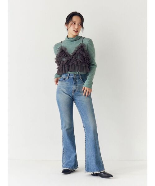 Ungrid（アングリッド）の「ハイウエストフレアデニム（デニムパンツ・レディース・ブルー・24inch/25inch/26inch）」の11枚目の写真