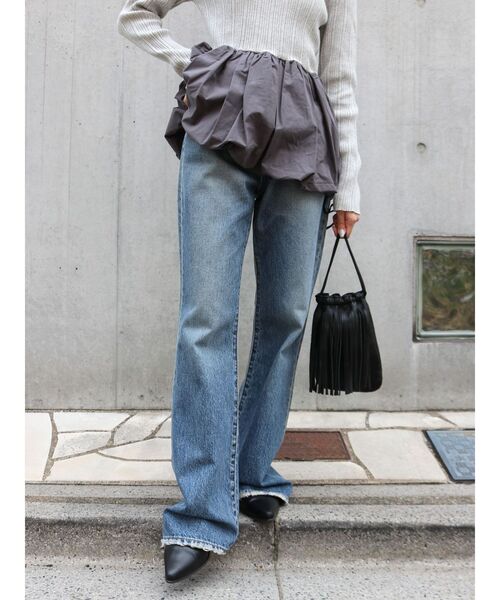 Ungrid（アングリッド）の「ハイウエストフレアデニム（デニムパンツ・レディース・ブルー・24inch/25inch/26inch）」の7枚目の写真