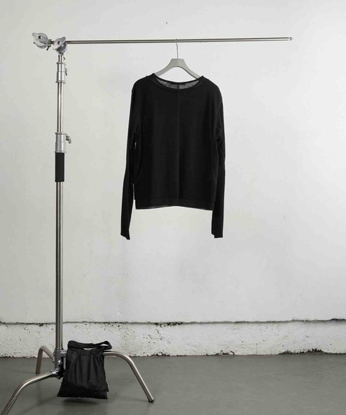 DOUBLE LAYERED LONG SLEEVE HENLEY T SHIRT（Tシャツ/カットソー