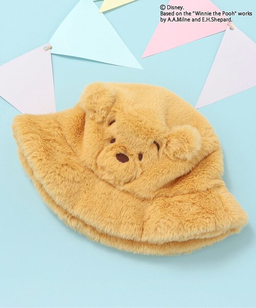Disney(ディズニー)の「WEB限定ディズニーキャラクター/くまのプーさん/ハット(ハット・キッズ・イエロー・52/50/48/54)」の1枚目の写真