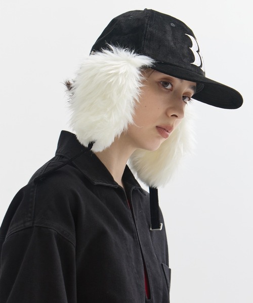 BASICKS（ベイシックス）の「【BASICKS/ベーシックス】BB Logo Flight Cap/BBロゴフライトキャップ（キャップ・レディース・ブラック・FREE）」の3枚目の写真