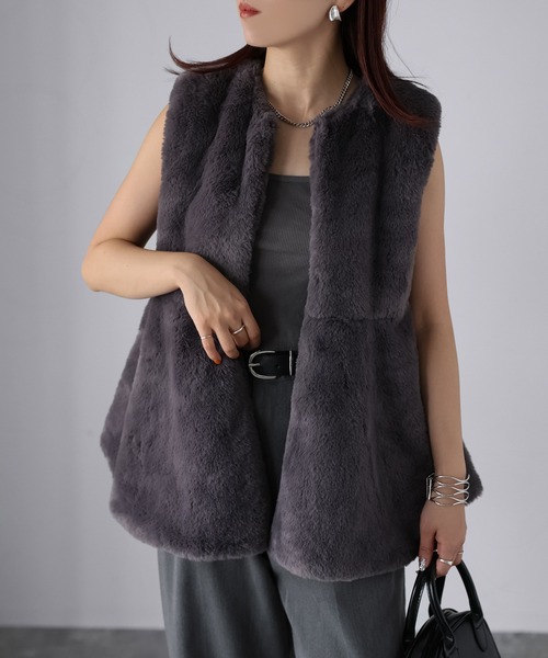 セール】ペプラムファーベスト（ベスト）｜Riberry（リベリー）の