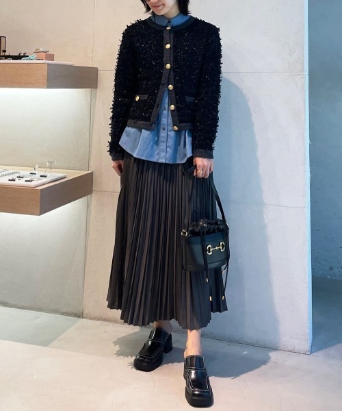 LOVELESS(ラブレス)の「デニムバックギャザーブラウス(シャツ/ブラウス・レディース・ブルー系その他7/ブルー系その他2・36)」の4枚目の写真