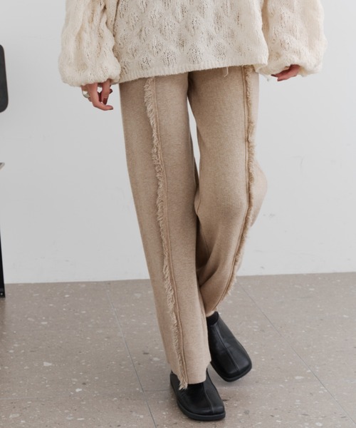 センターフリンジニットパンツ（その他パンツ）｜DFFUR.（ディフル）の