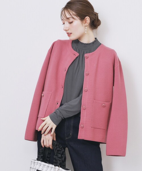 シャーリングデザイントップス【洗濯機OK/吸湿発熱】（Tシャツ