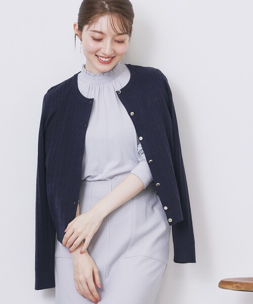 シャーリングデザイントップス【洗濯機OK/吸湿発熱】（Tシャツ