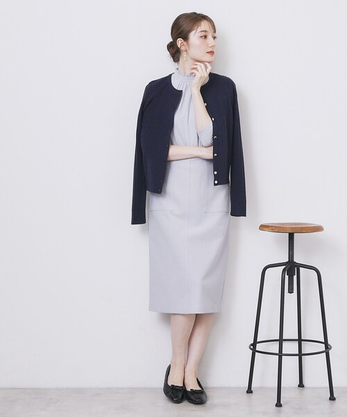 トップス 1qs86 クロップド丈ギャザーデザインシャツ | titivate