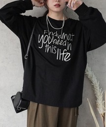 Emma（SELECT LEVERY） | 手書き風ロゴ刺繍 BIGTシャツ(Tシャツ/カットソー)