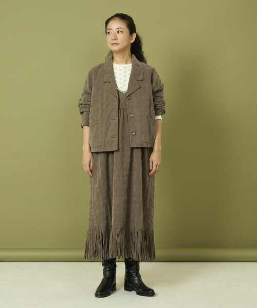 Freada（フリーダ）の「Freada/フリーダ フェード加工ジャケット（その他アウター・レディース・ブラウン/グレー・ONE SIZE）」の12枚目の写真